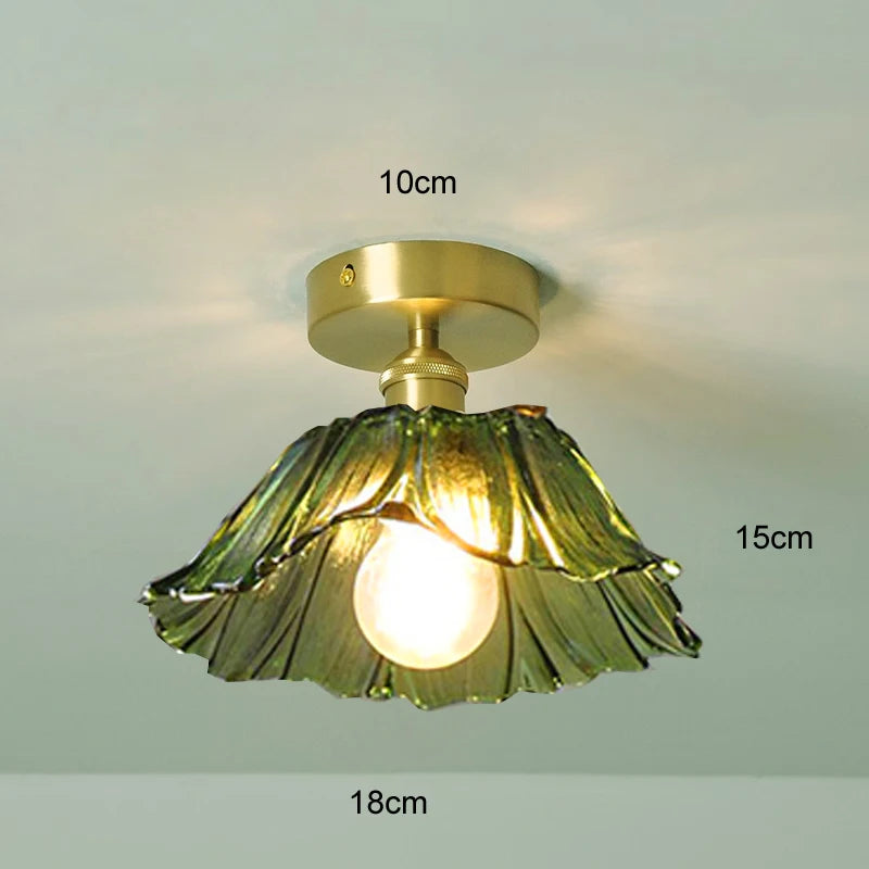 Vintage Pendant Glass Flower Lights