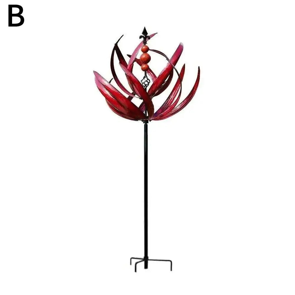 Retro Iron Windmill Garden Stake