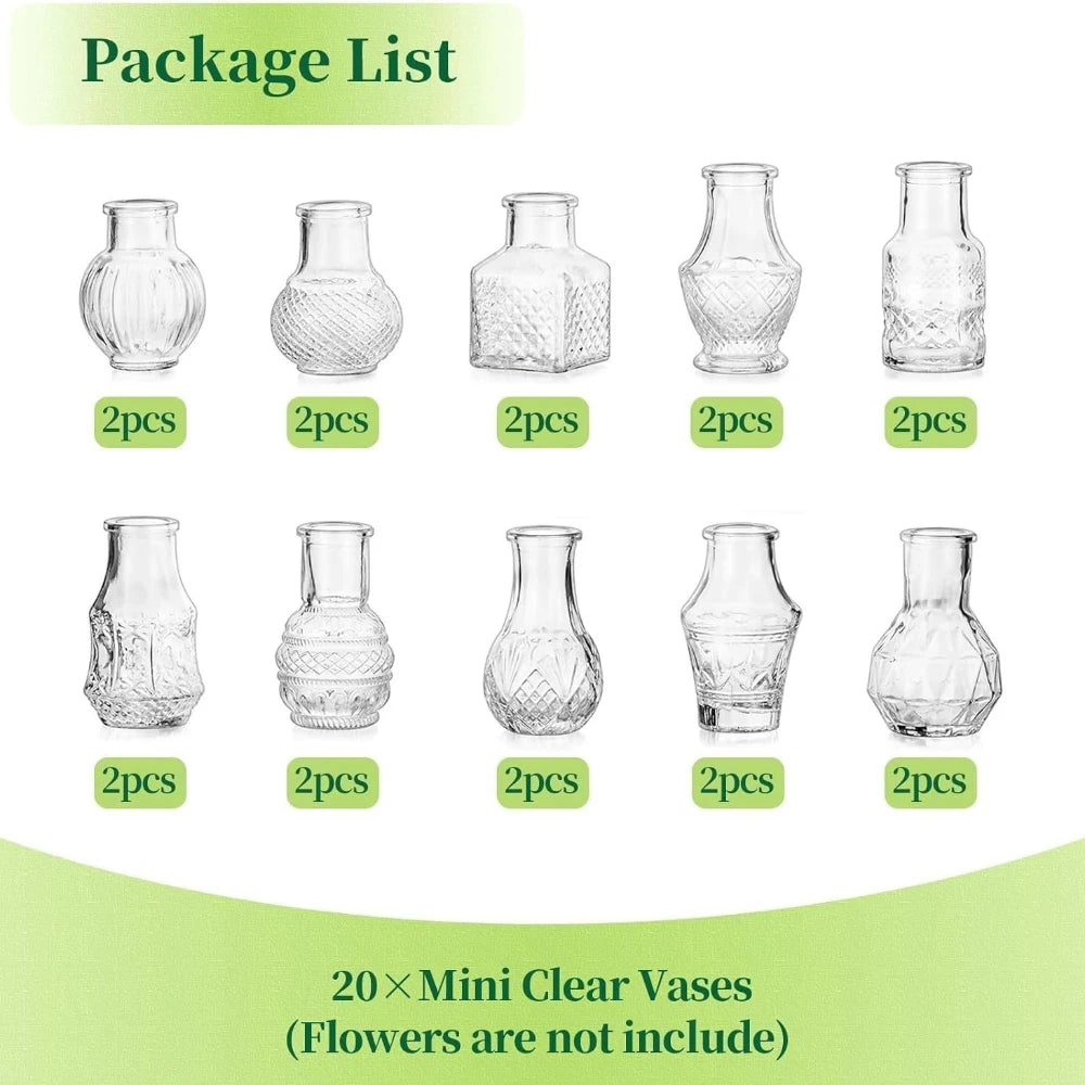 Vintage Embossed Glass Bud Vase