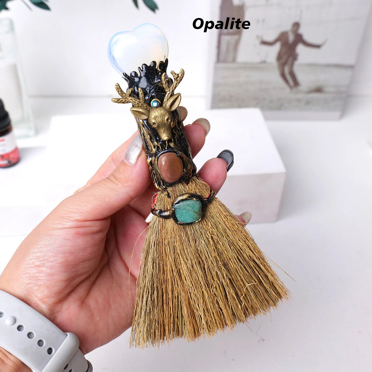 Crystal Heart Magic Broom