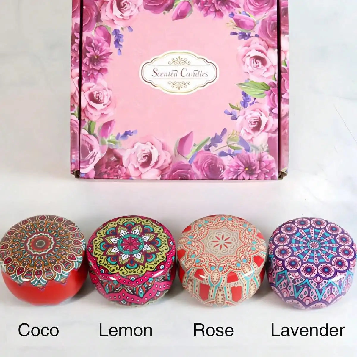 Soy flower candle set