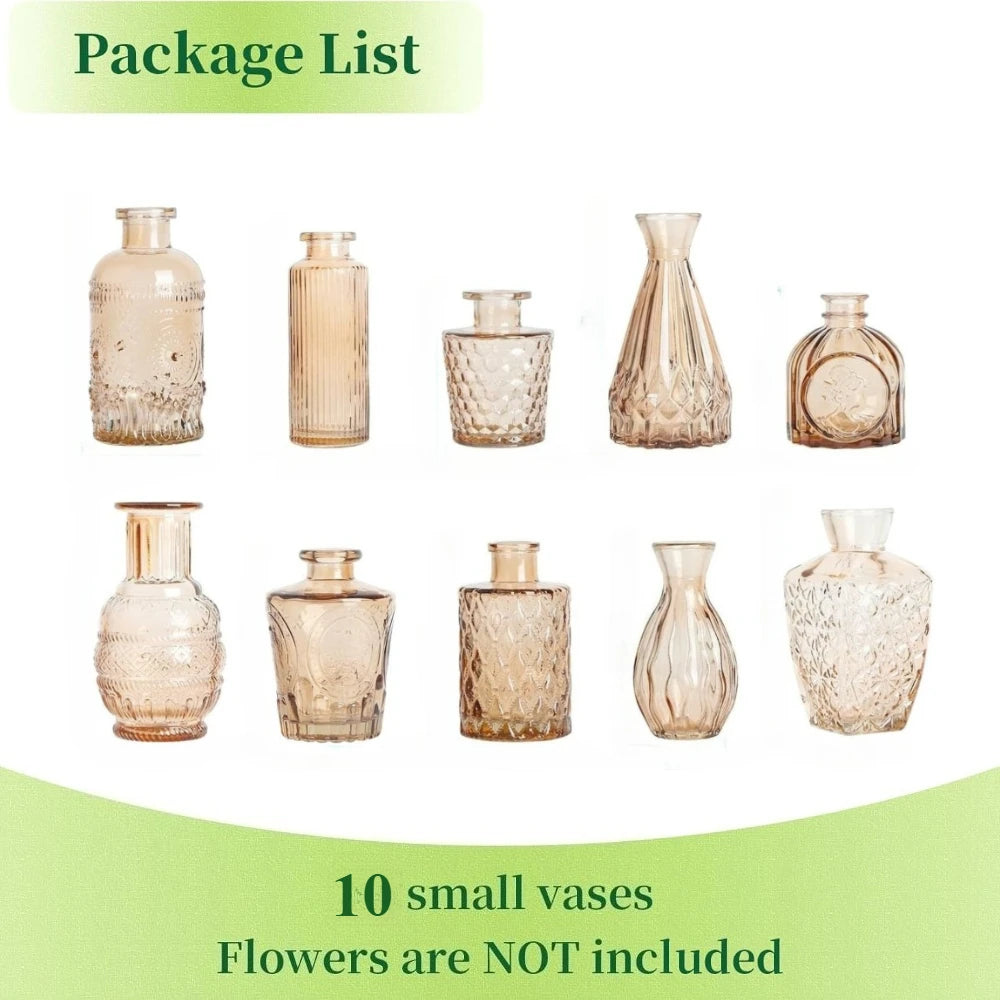 Vintage Embossed Glass Bud Vase