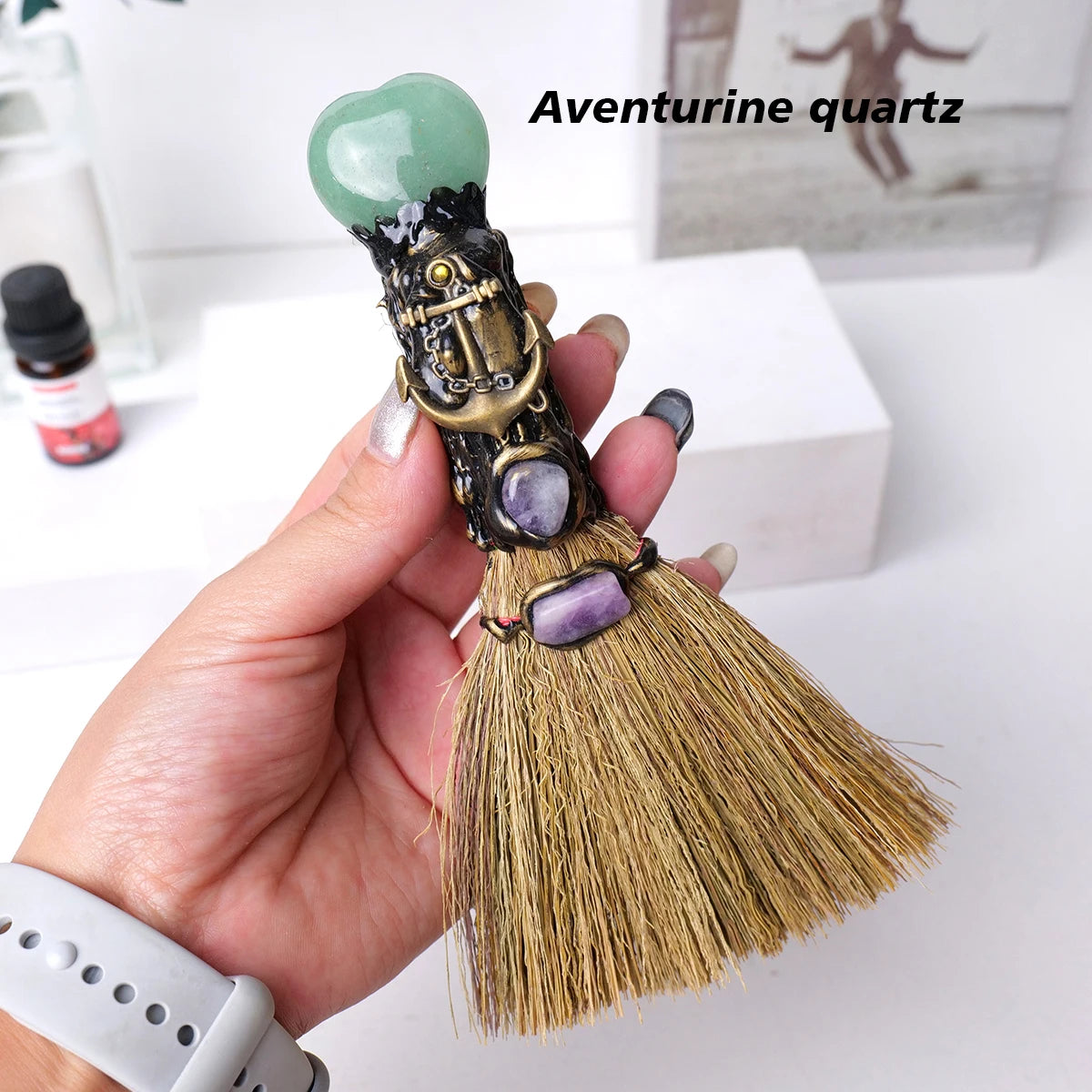 Crystal Heart Magic Broom