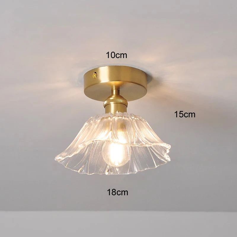 Vintage Pendant Glass Flower Lights