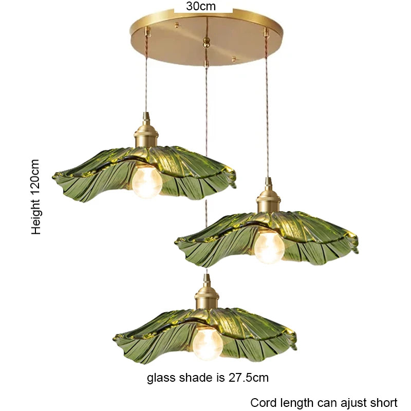 Vintage Pendant Glass Flower Lights