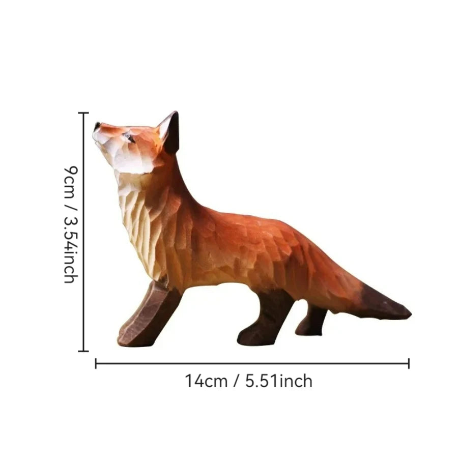 Wood Carved Fox