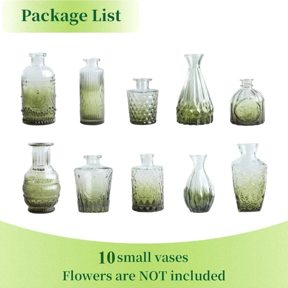 Vintage Embossed Glass Bud Vase