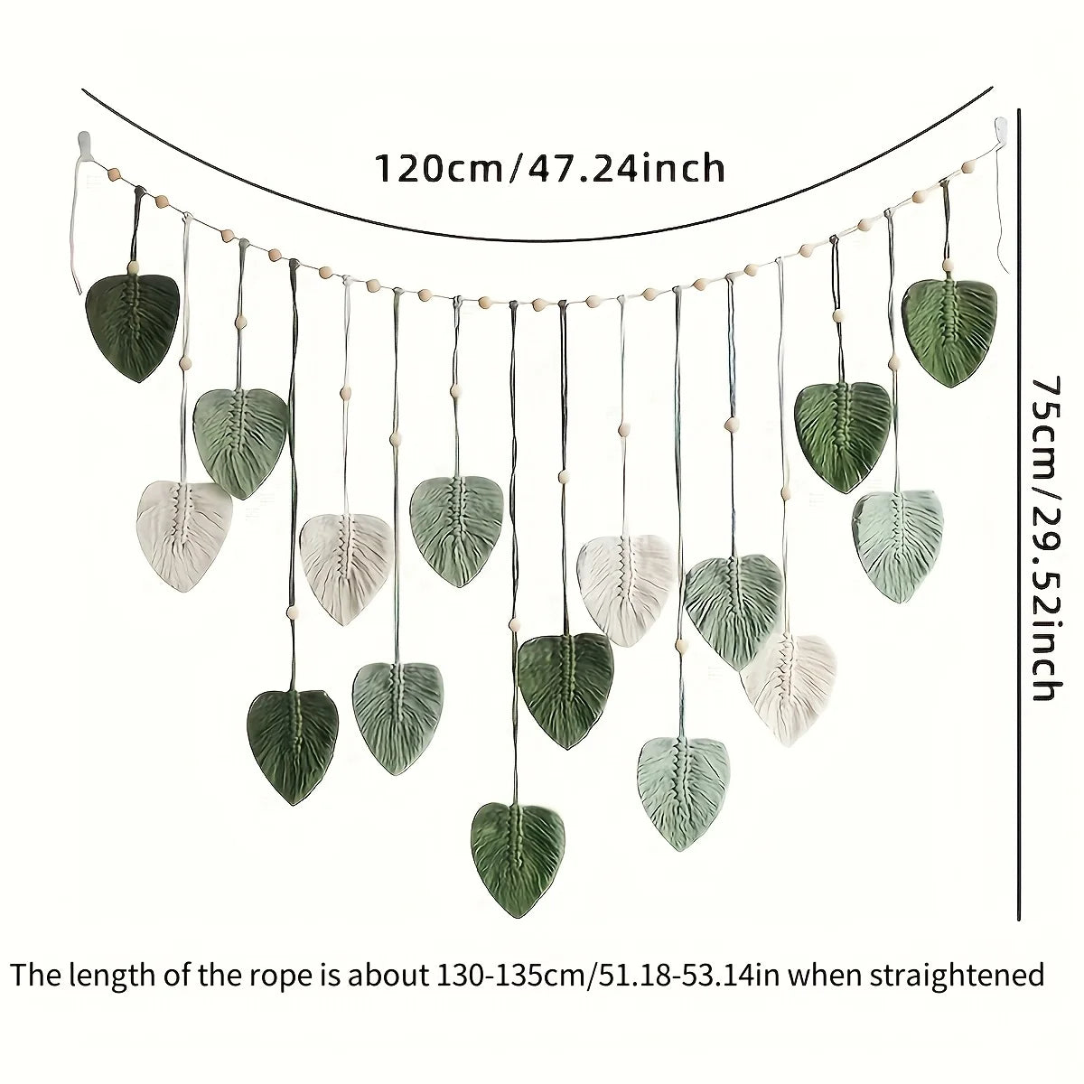 Macrame Feather Wall Art — Large (120cm)