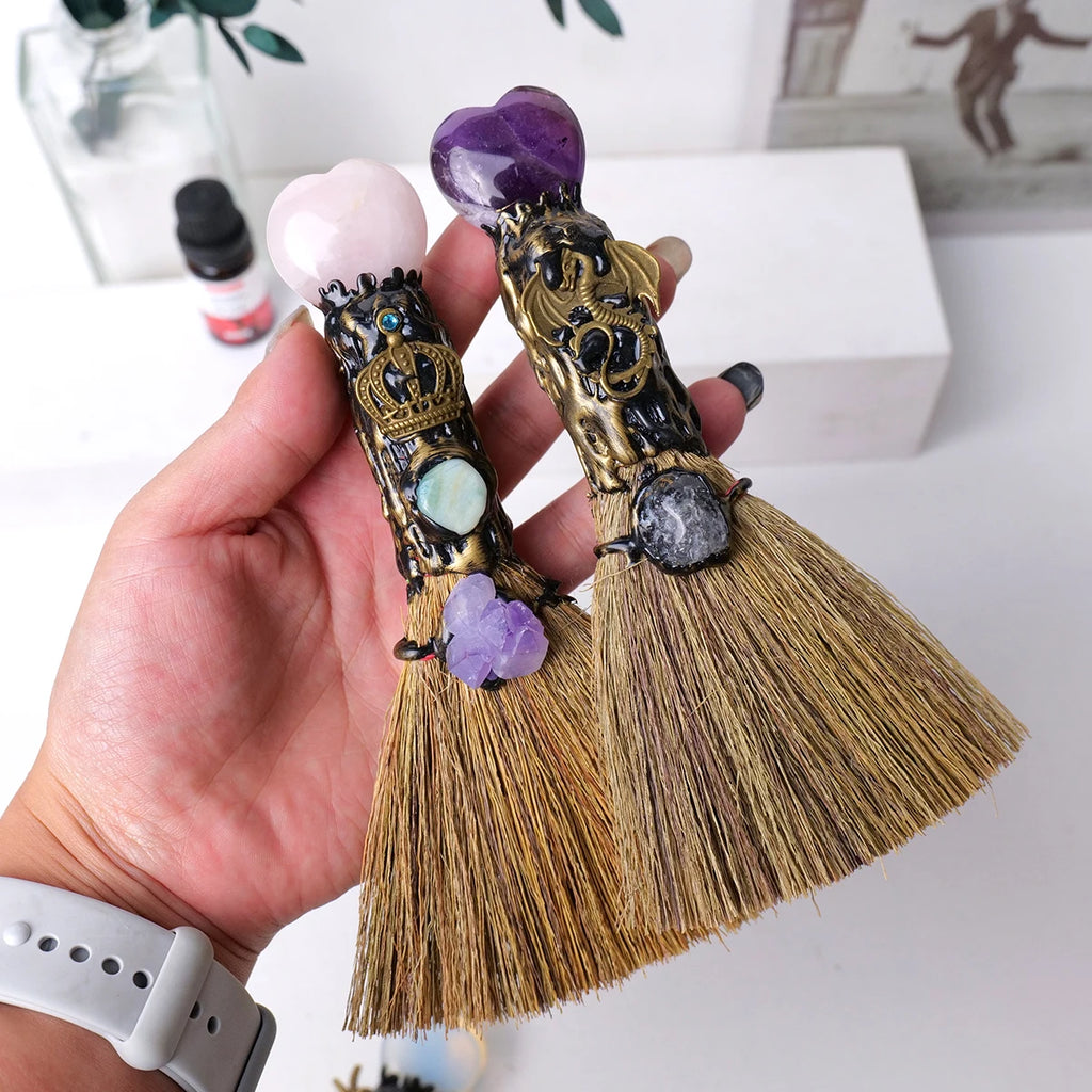 Crystal Heart Magic Broom