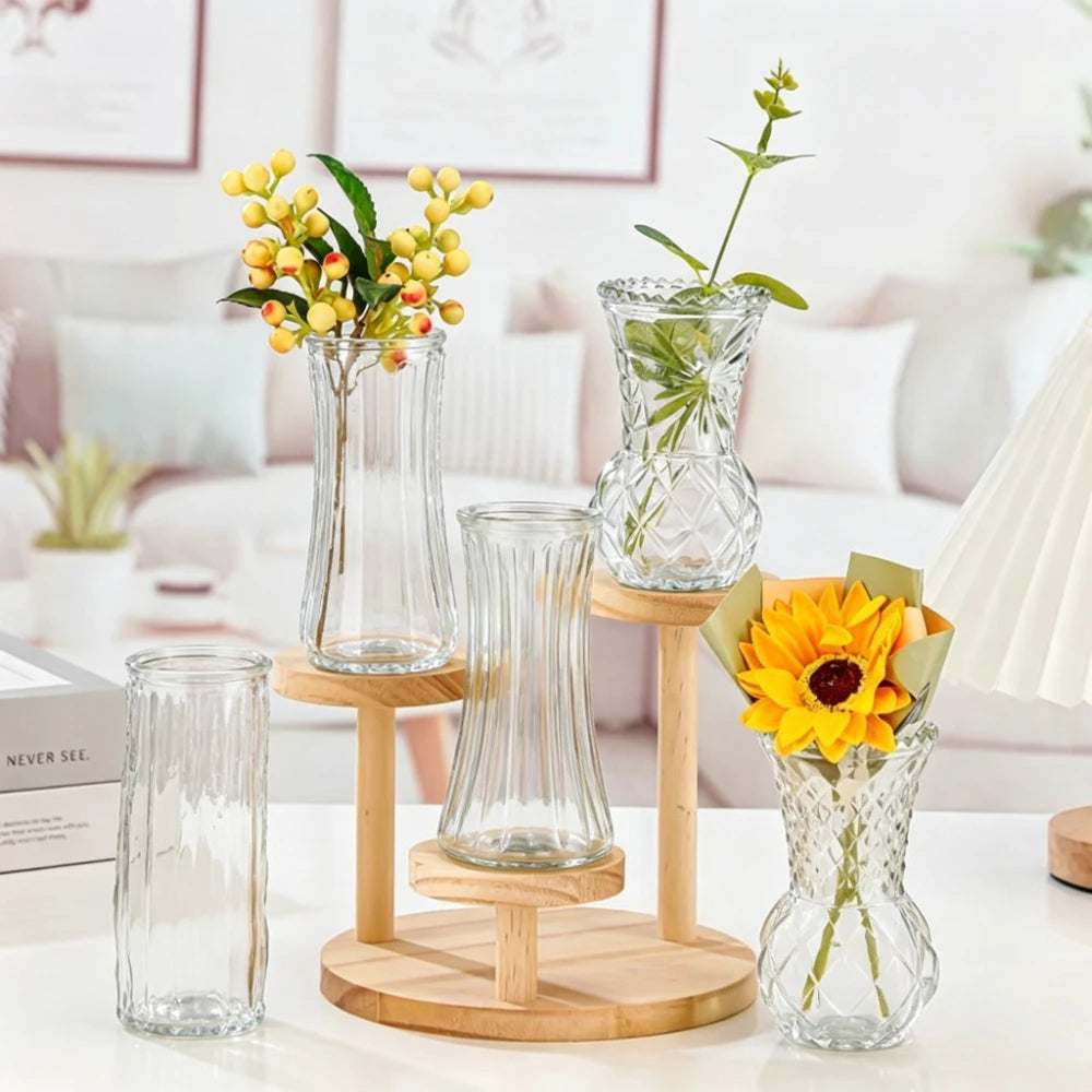 Vintage Embossed Glass Bud Vase