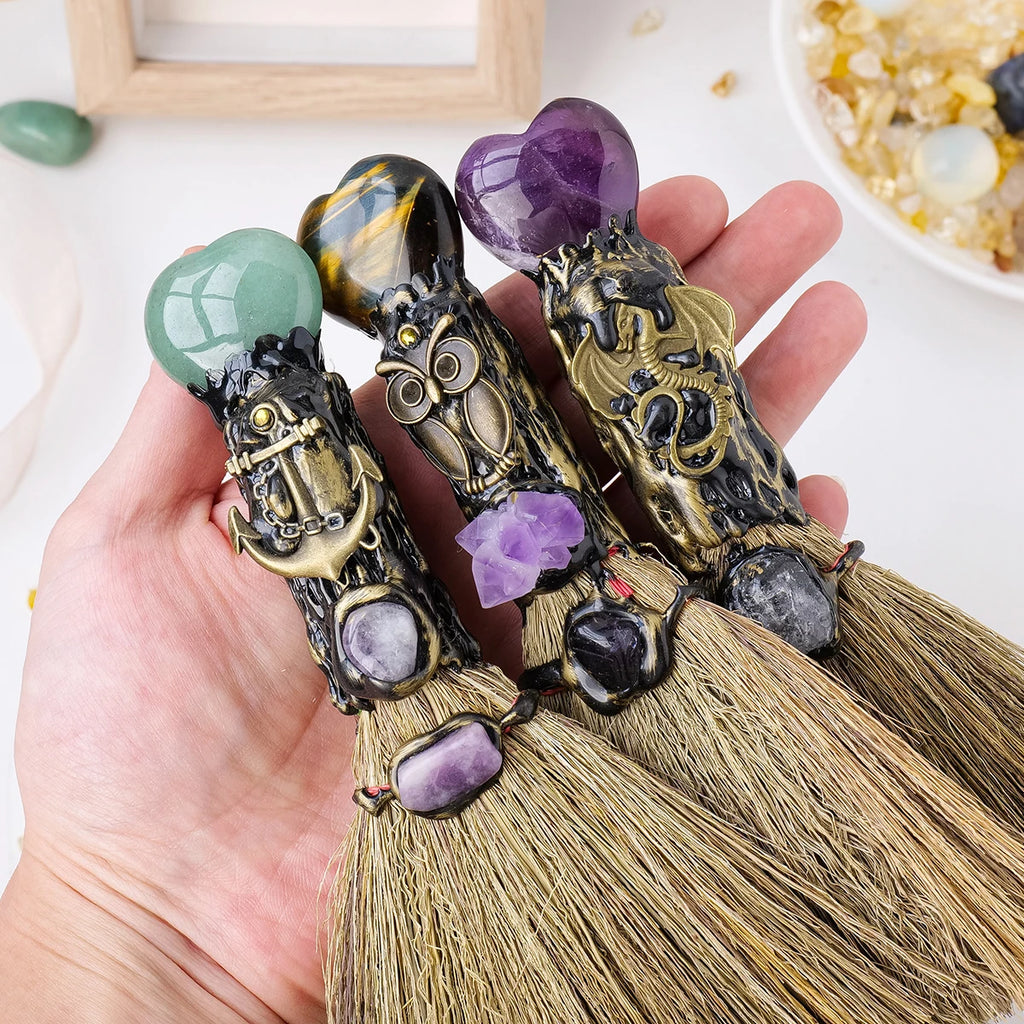 Crystal Heart Magic Broom