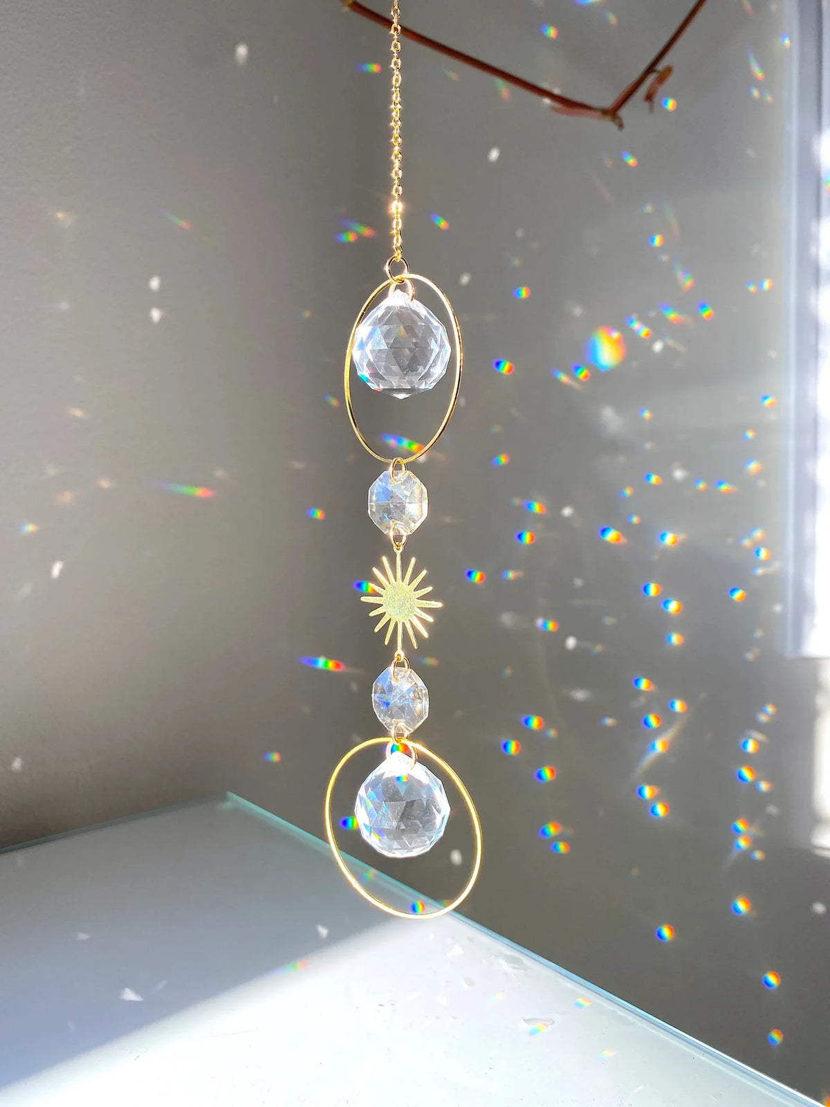 Crystal Sun Catcher Hanging Pendant
