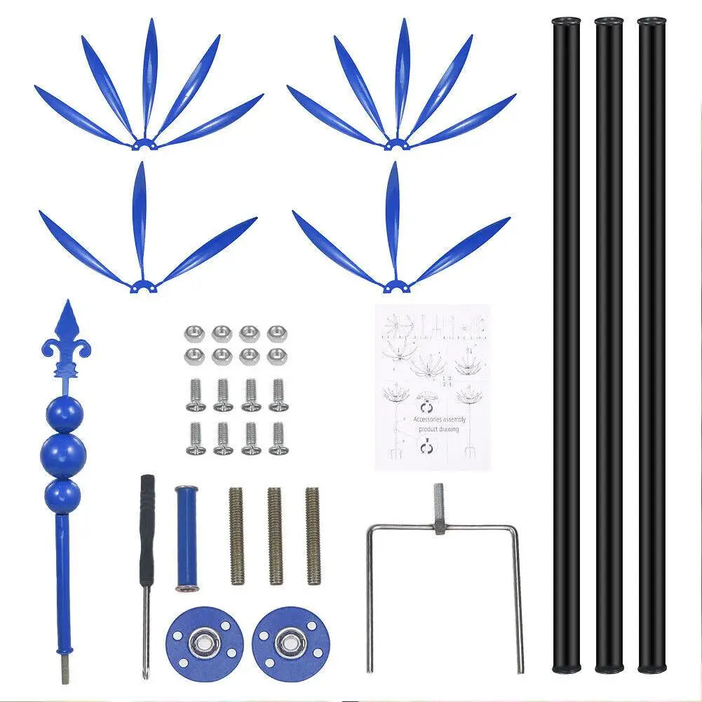 Retro Iron Windmill Garden Stake
