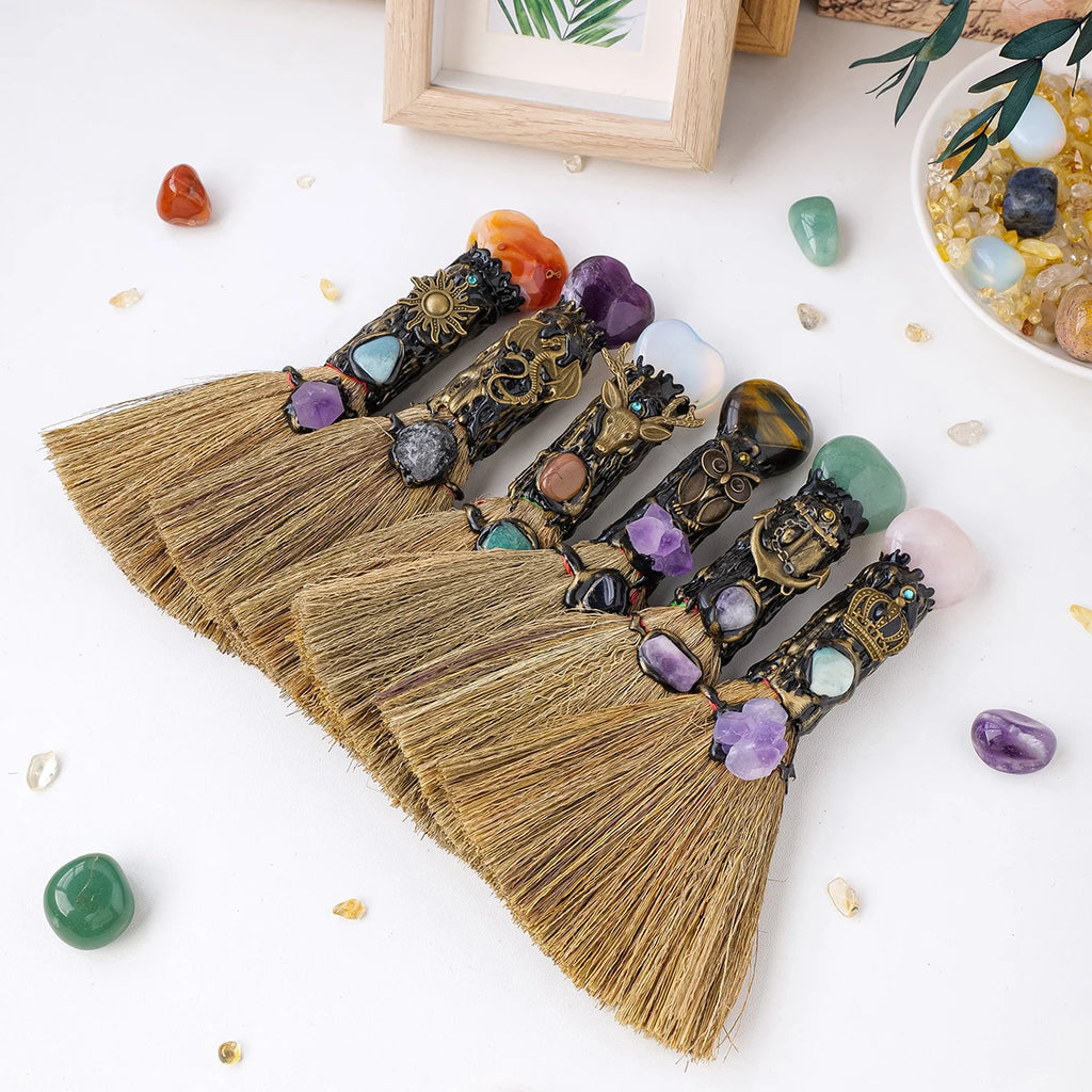 Crystal Heart Magic Broom