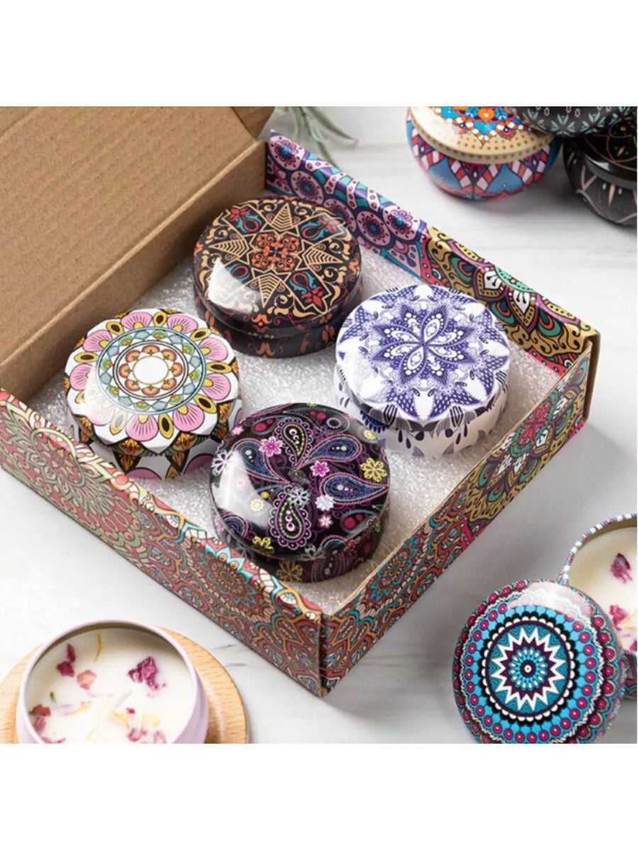 Soy flower candle set