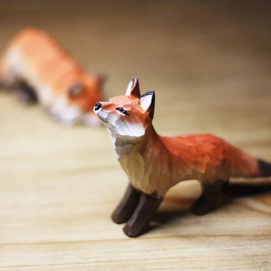 Wood Carved Fox