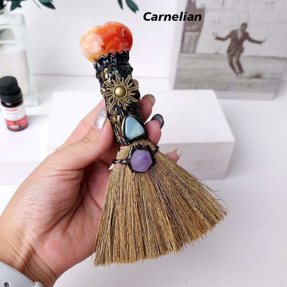 Crystal Heart Magic Broom