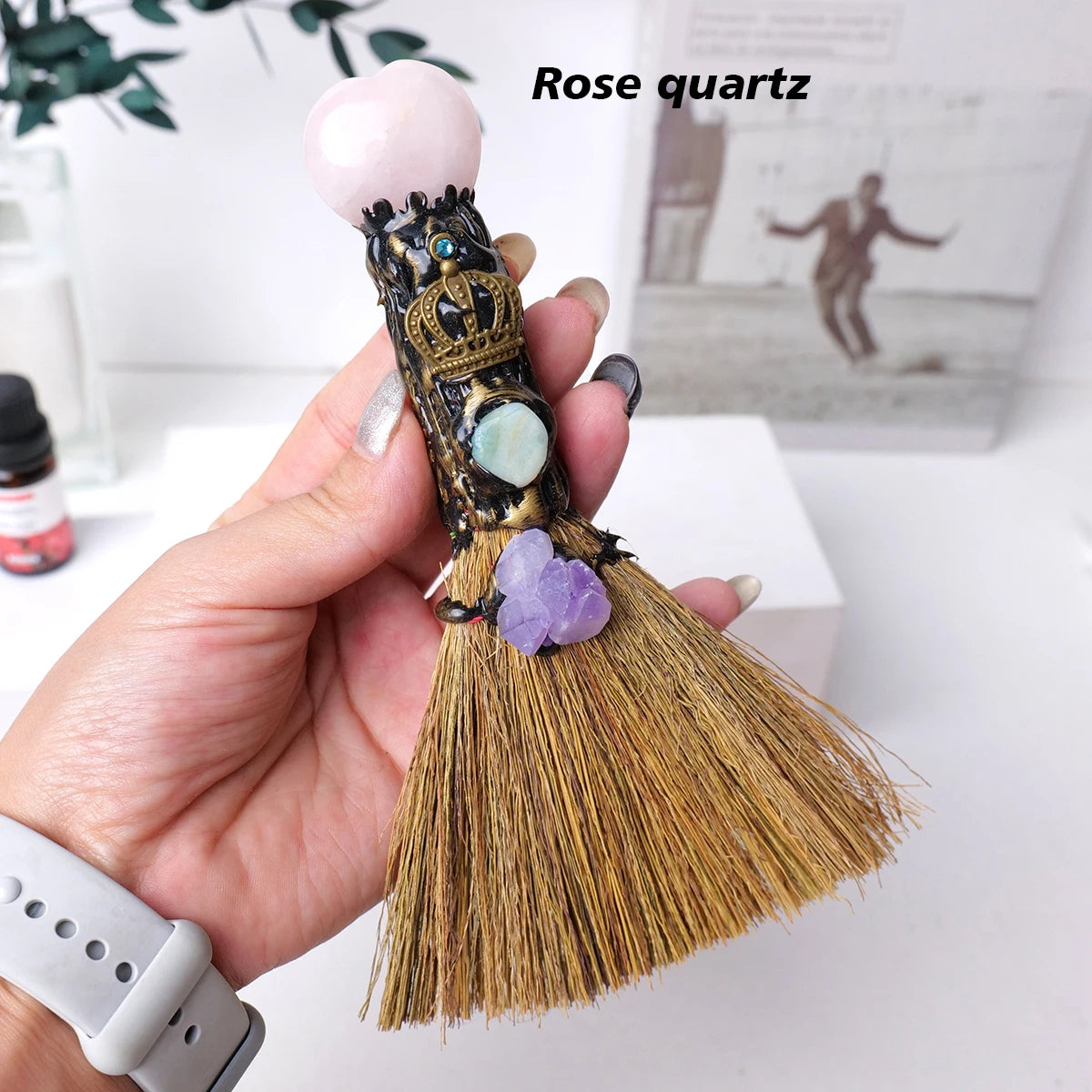 Crystal Heart Magic Broom