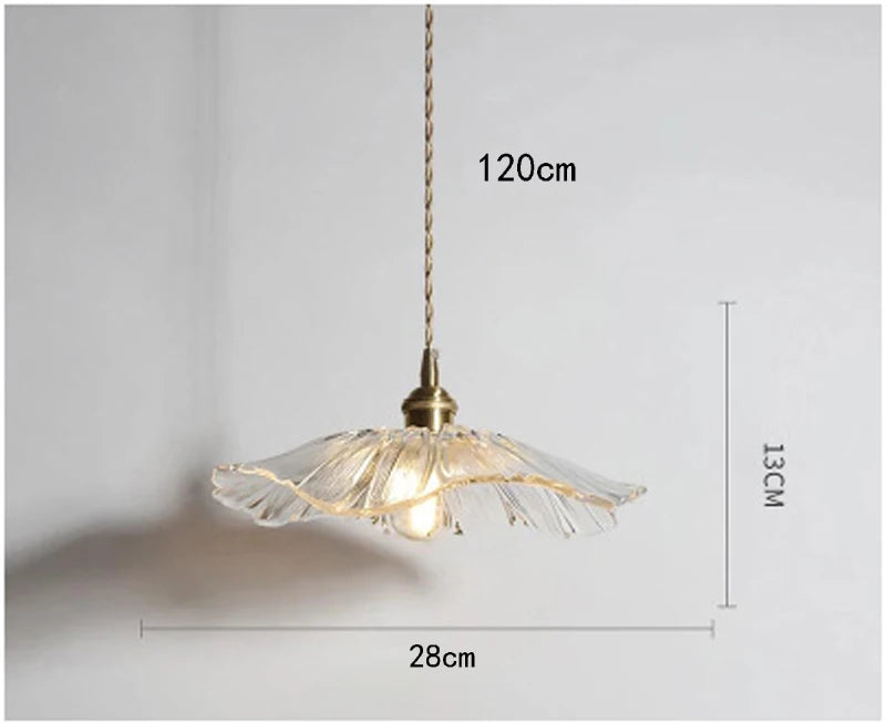 Vintage Pendant Glass Flower Lights