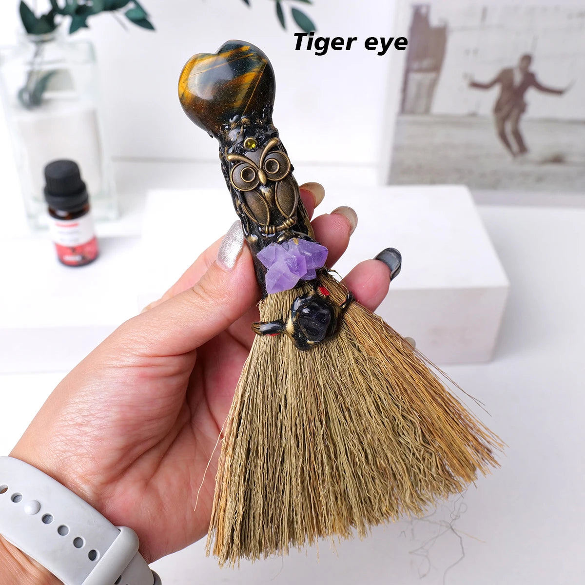 Crystal Heart Magic Broom