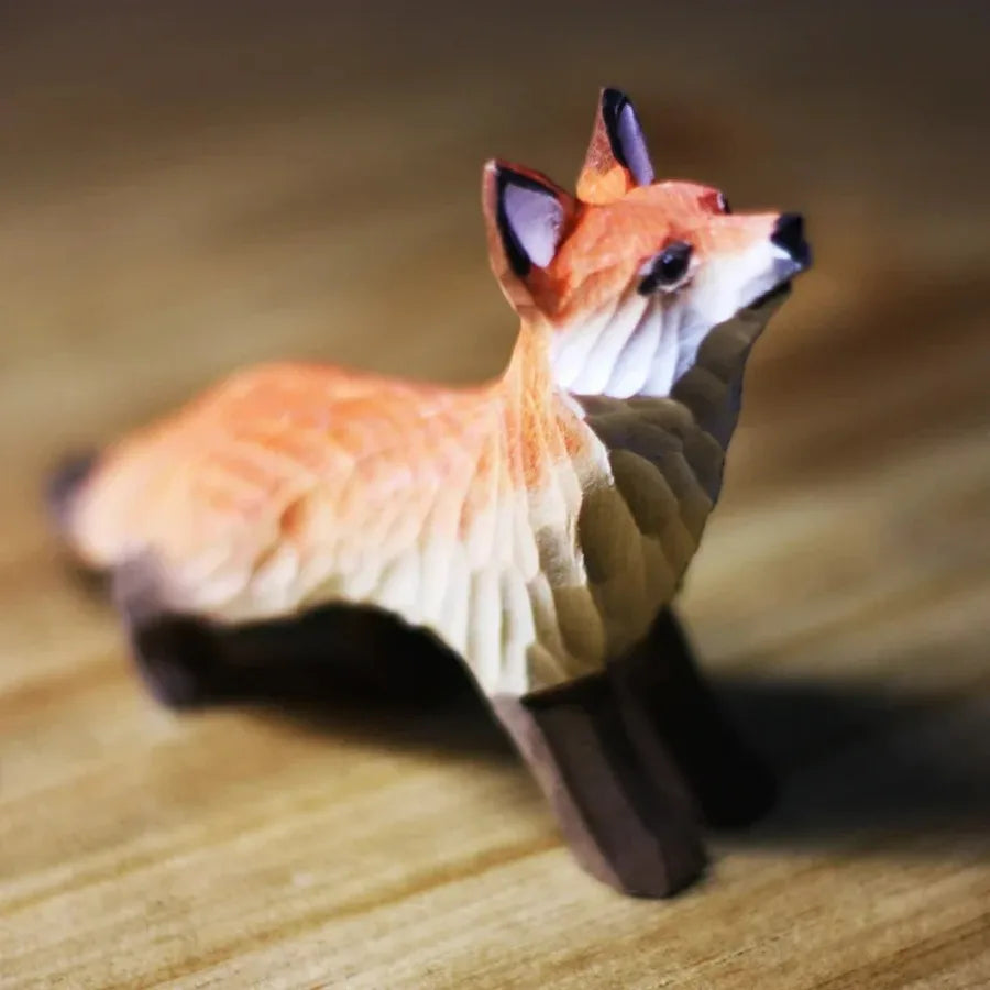 Wood Carved Fox