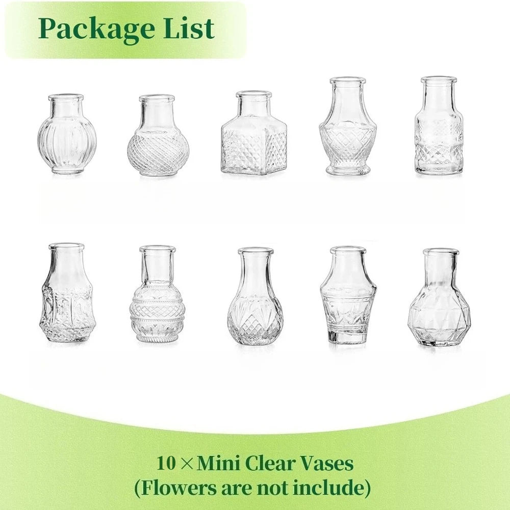 Vintage Embossed Glass Bud Vase