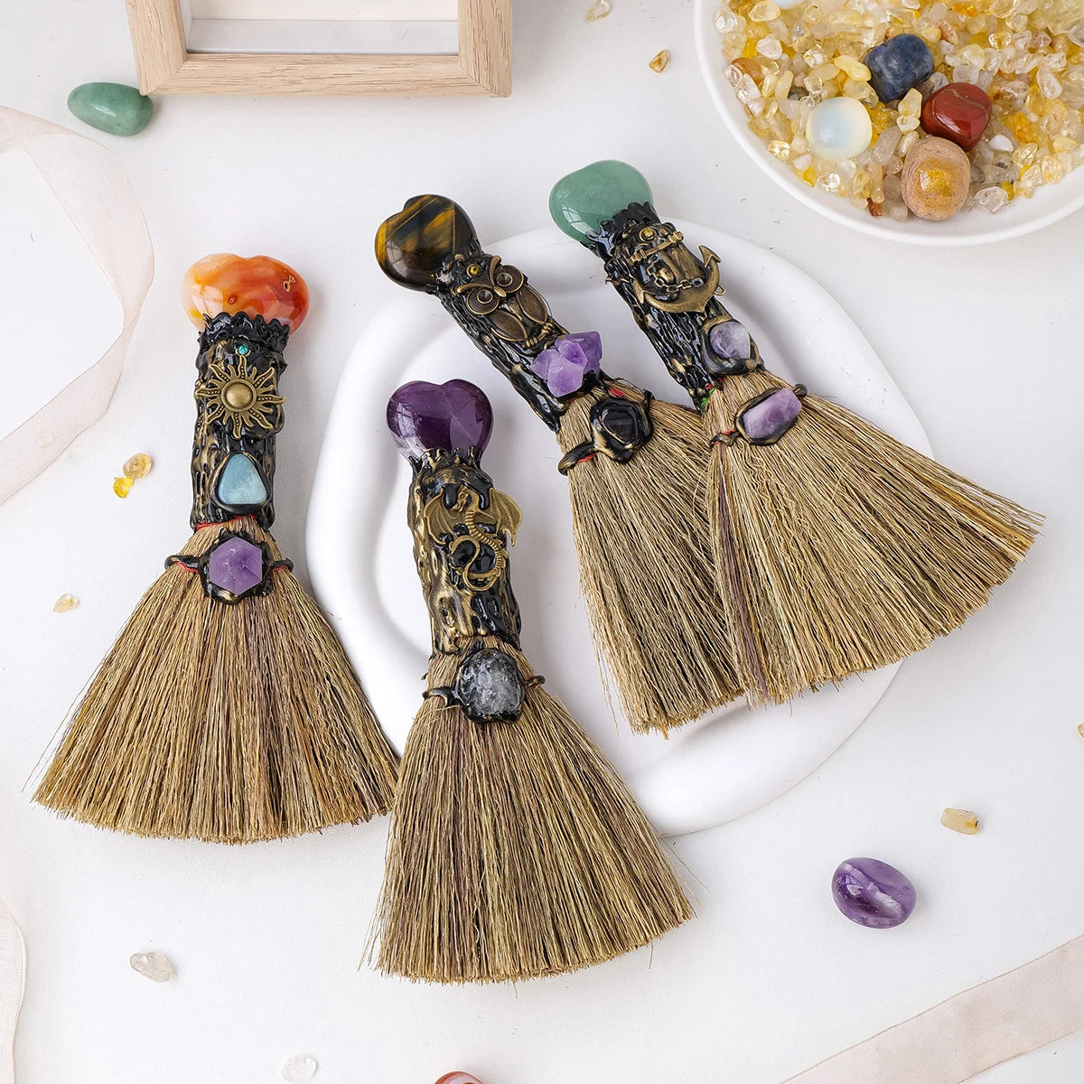 Crystal Heart Magic Broom