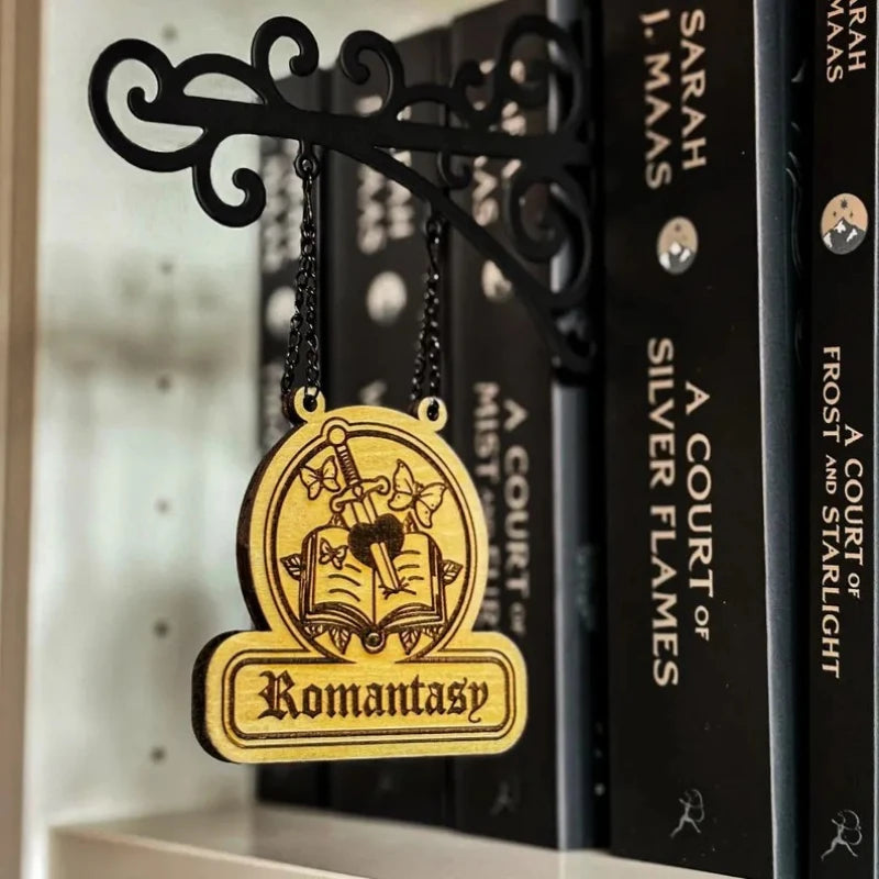 Bookcase signs