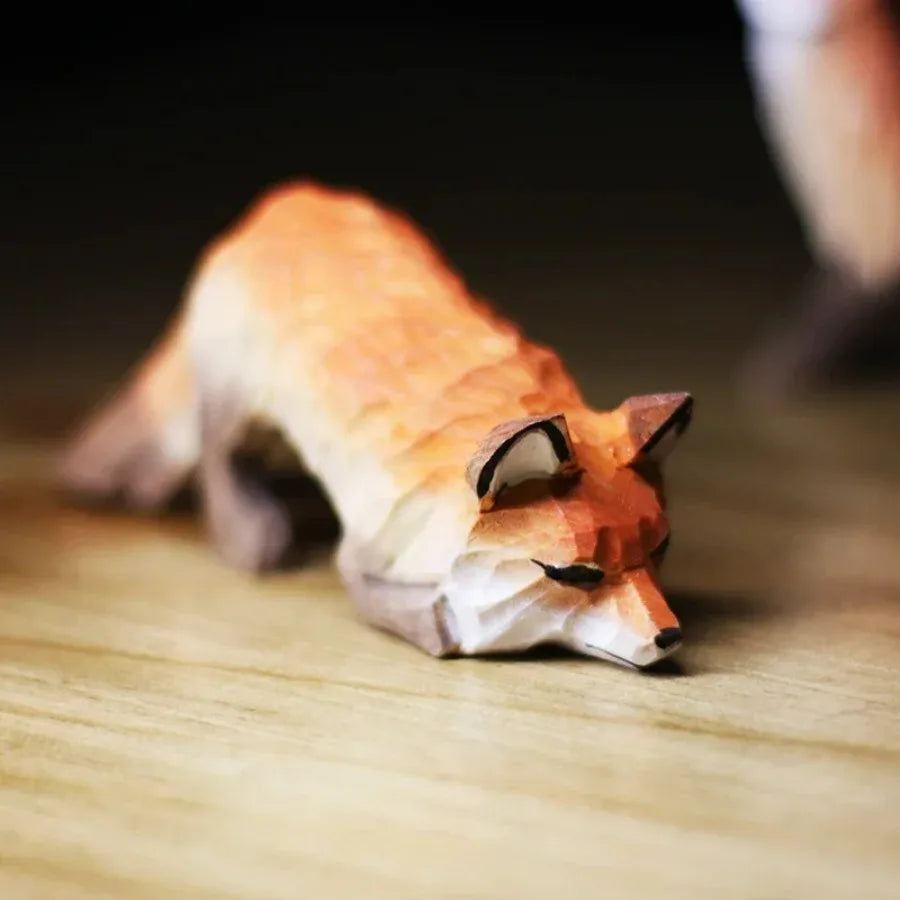 Wood Carved Fox
