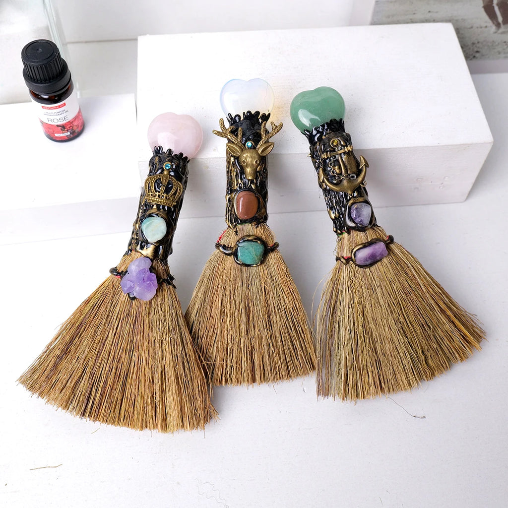 Crystal Heart Magic Broom