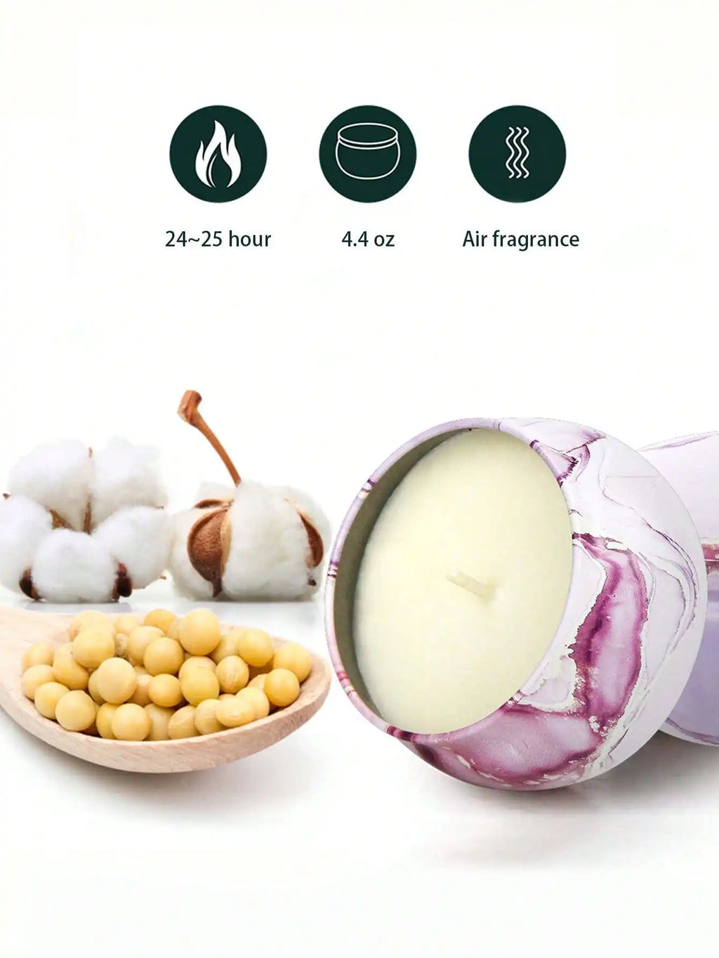 Soy flower candle set