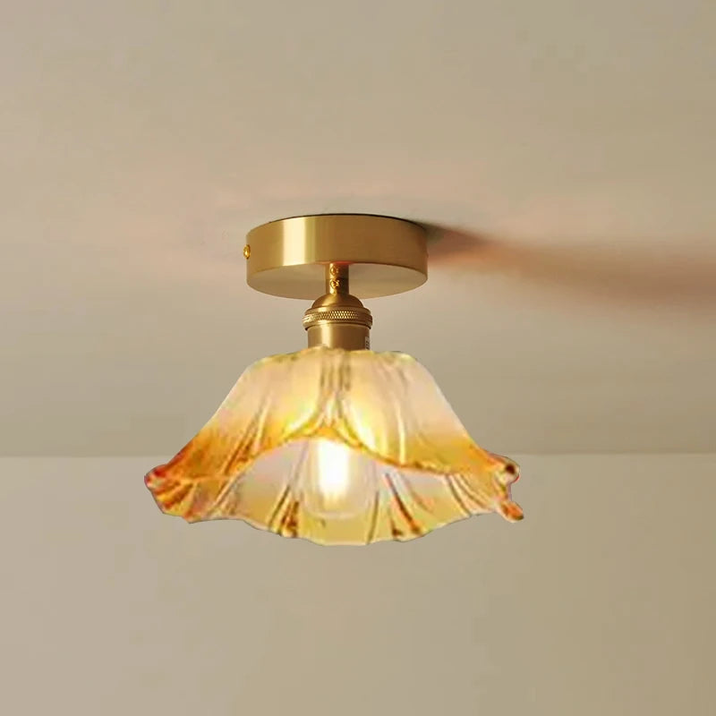 Vintage Pendant Glass Flower Lights