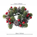 Red Berries Frosted Pinecones Centrepiece