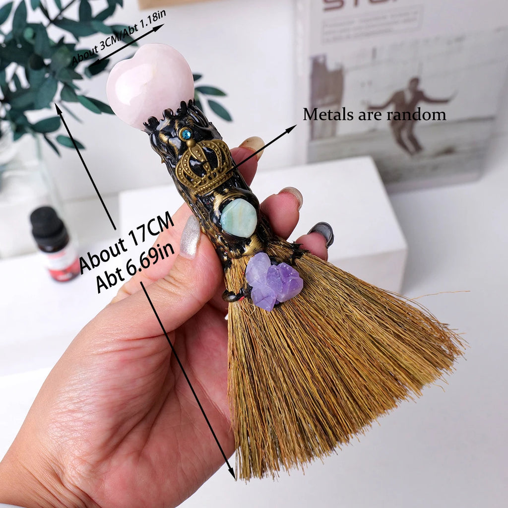 Crystal Heart Magic Broom