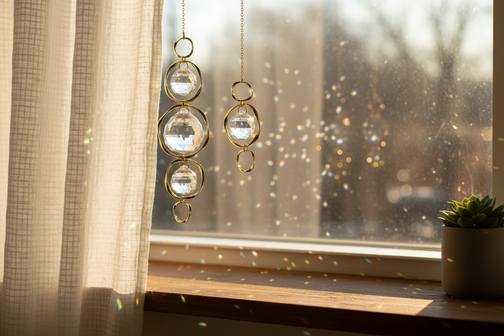 Crystal Suncatcher Ball Prism Lifestyle