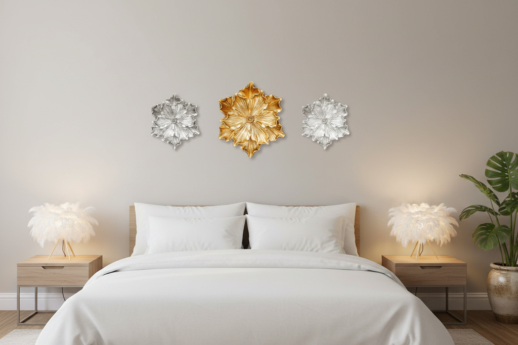 Sacred Lotus Wall Hanging — All 3 Finishes Lifestyle Scene